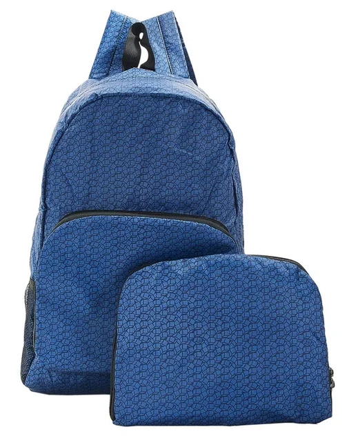 Navy Disrupted Cubes B13 - Foldable Backpack, skladací ruksačik