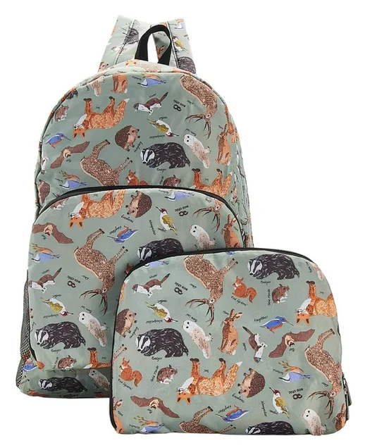 Olive Woodland B06 - Foldable Backpack, skladací ruksačik