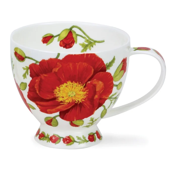Papaver, porcelánový hrnček