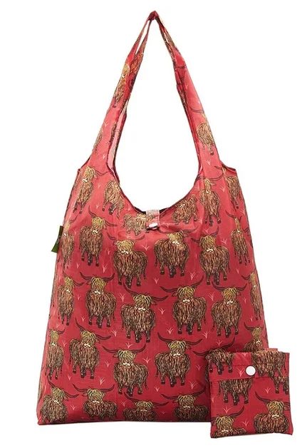 Red Highland Cow A26 - Foldable Shopper, skladacia nákupná taška