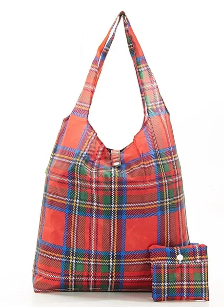 Red Tartan A34 - Foldable Shopper, skladacia nákupná taška