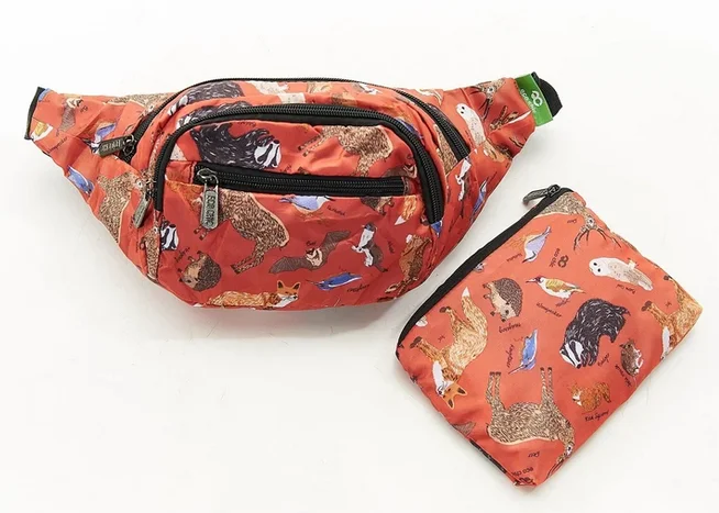 Red Woodland H02 - Foldable Bum Bag, skladacia ľadvinka