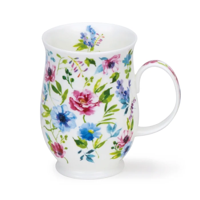 Fleurs Blue, porcelánový hrnček