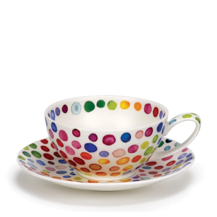 T41 Hot Spots, porcelánová šálka s podšálkou