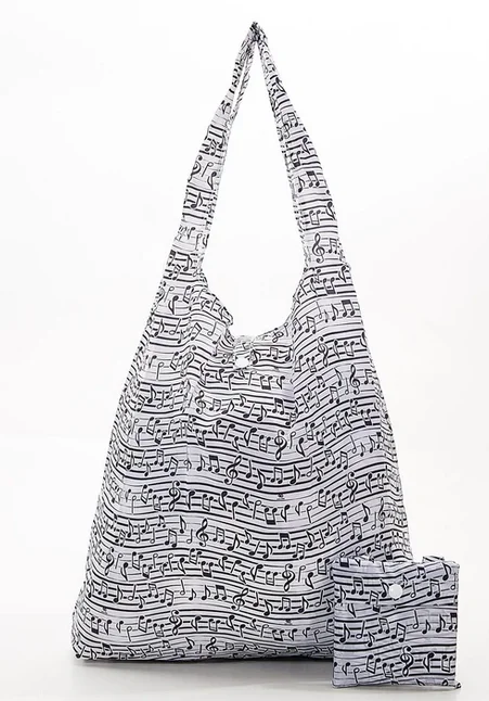 White Music A10 - Foldable Shopper, skladacia nákupná taška