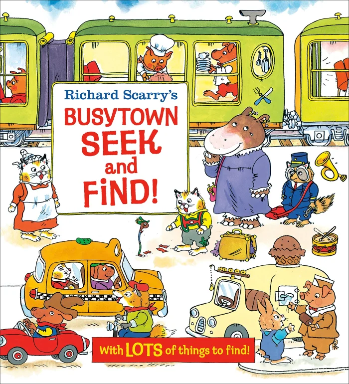 Richard Scarry's Busytown Seek and Find!, anglická kniha - leporelo