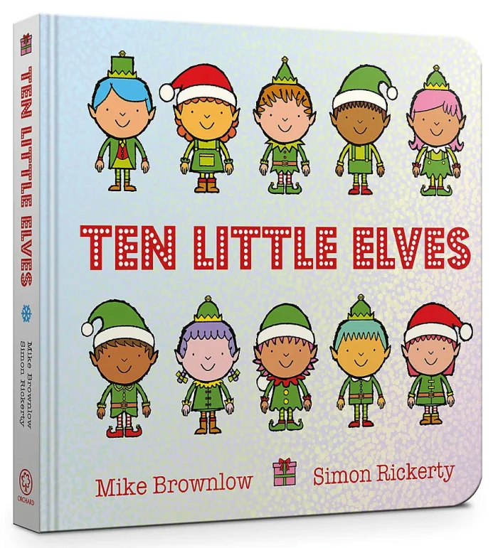 Ten Little Elves Board Book, anglická kniha - leporelo