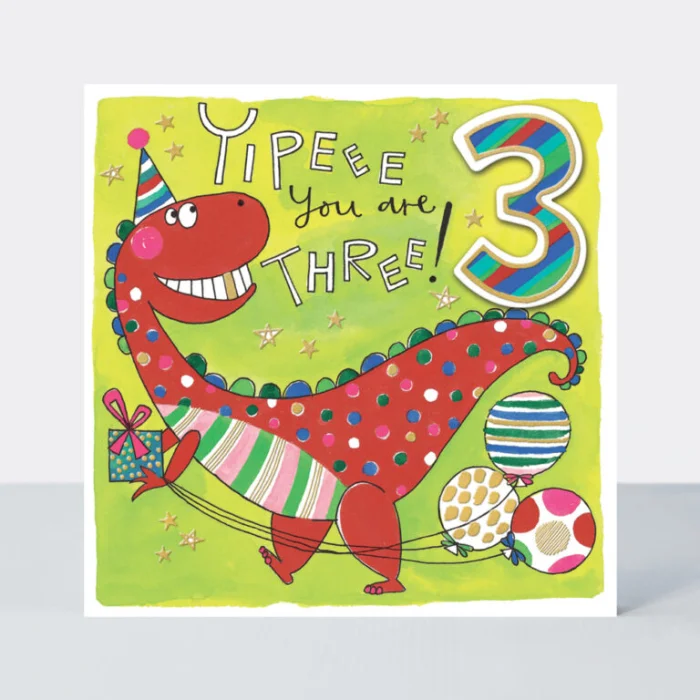 Age 3 Dinosaur With Balloons (CHAT6), prianie