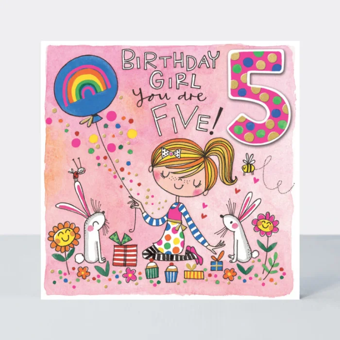 Age 5 Girl With Rabbits And Balloon (CHAT9), prianie
