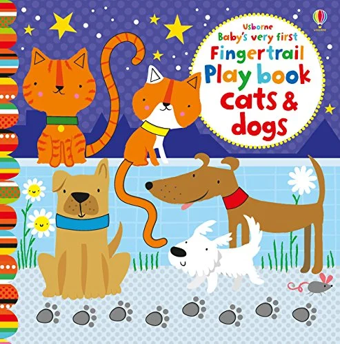 Baby's Very First Fingertrail Play book Cats and Dogs, anglická kniha - leporelo