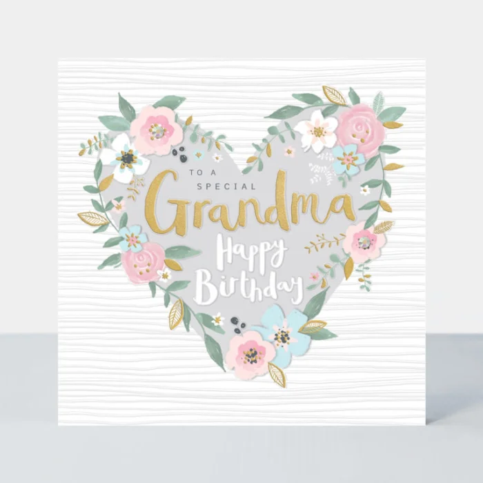 Grandma Birthday/Floral Heart (PEONY27), prianie