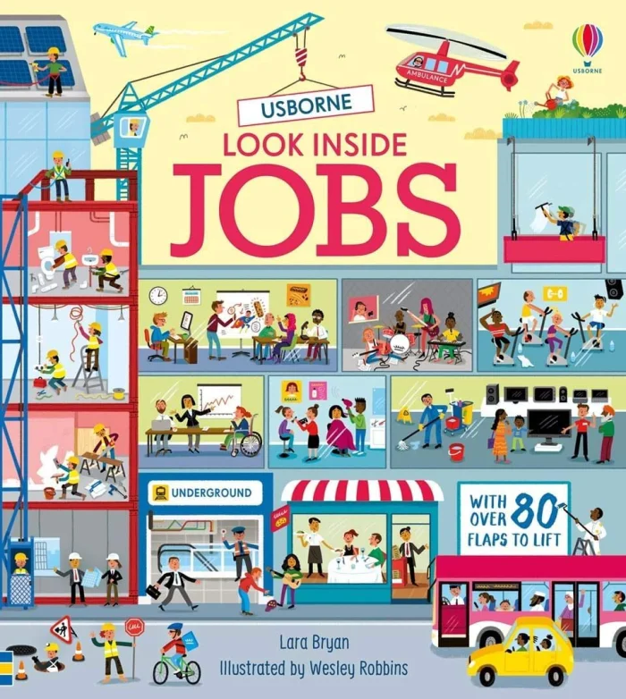 Look Inside Jobs, anglická kniha - leporelo