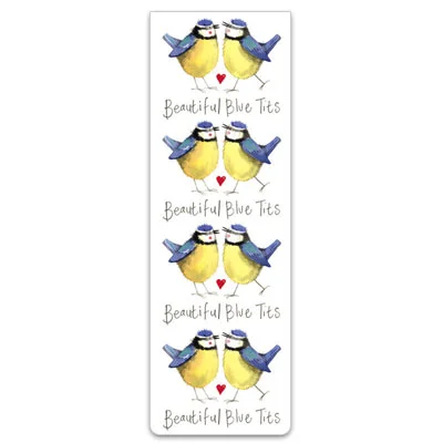 Beautiful Blue Tits Birds Magnetic Bookmark BM22, magnetická záložka