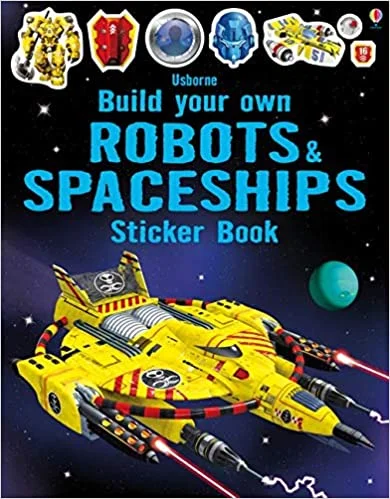 Build Your Own Robots and Spaceships Sticker Book, nálepkový zošit