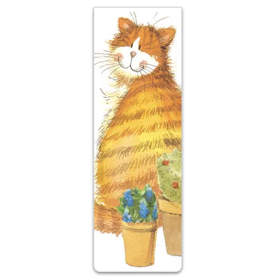 Cat And Pots Magnetic Bookmark BM41, magnetická záložka