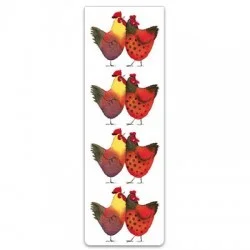 Colourful Cockerels Magnetic Bookmark BM51, magnetická záložka