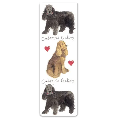 Contented Cockers Dog Magnetic Bookmark BM07, magnetická záložka