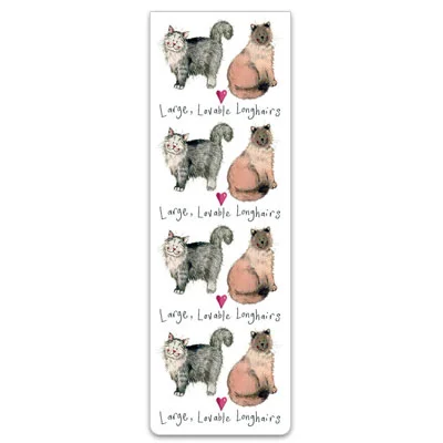 Large Lovable Longhairs Cat Magnetic Bookmark BM18, magnetická záložka