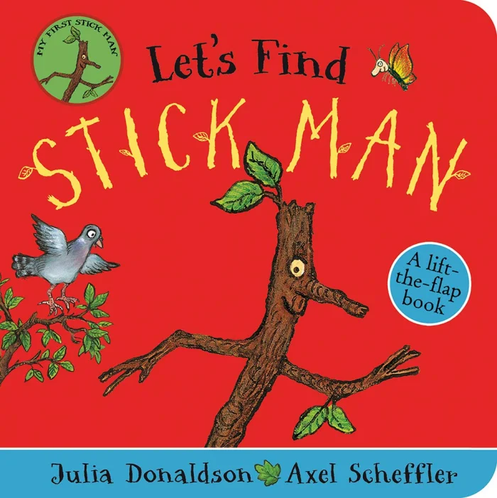 Let's Find Stick Man, anglická kniha - leporelo