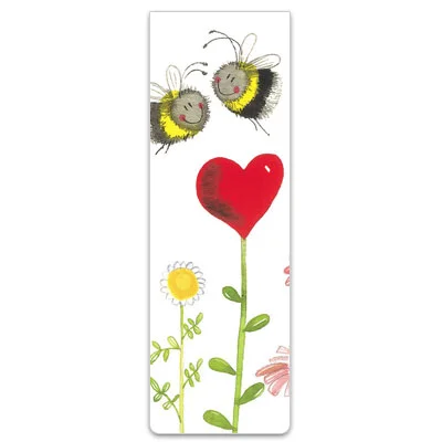 Love Heart Bees Magnetic Bookmark BM44, magnetická záložka