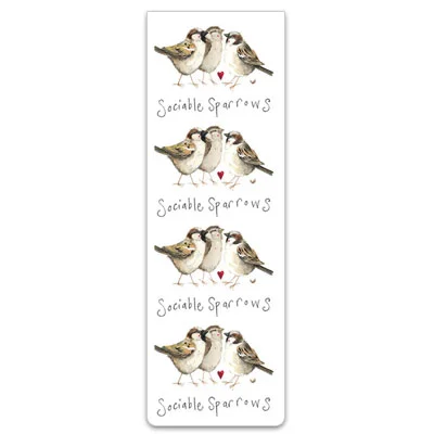 Sociable Sparrows Birds Magnetic Bookmark BM20, magnetická záložka