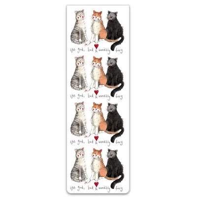 The Good The Bad And Incredibly Furry Cat Magnetic Bookmark BM16, magnetická záložka