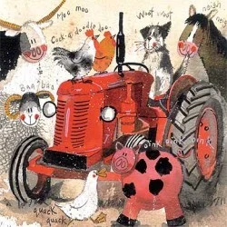 Big Red Tractor Card AC411, prianie