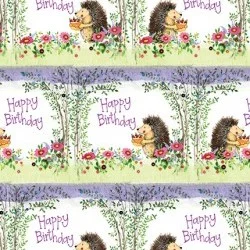 Birthday Hedgehog SGW12, darčekový papier
