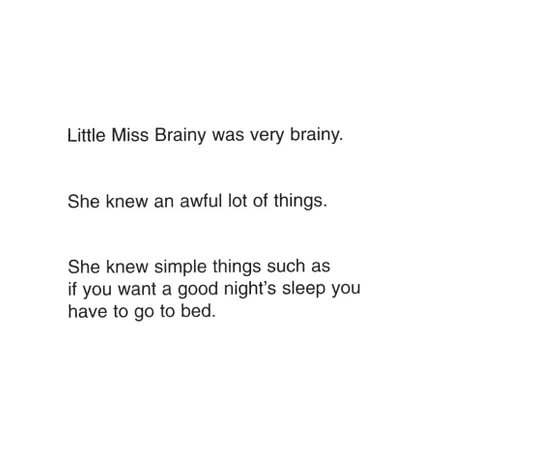 Little Miss Brainy, anglická kniha
