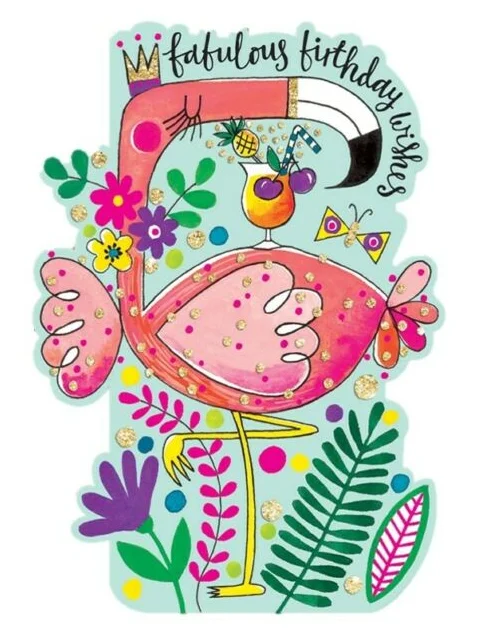 Fabulous Birthday Wishes Flamingo (DAR2), prianie