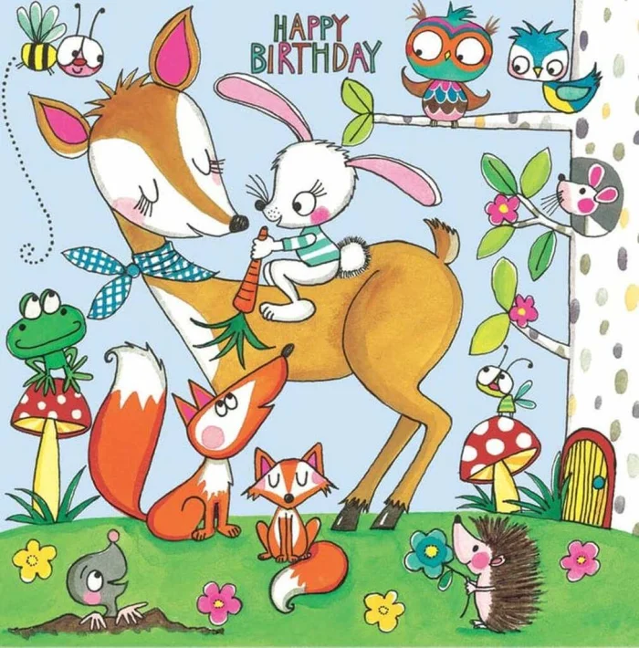 Happy Birthday Woodland (JIG53), prianie