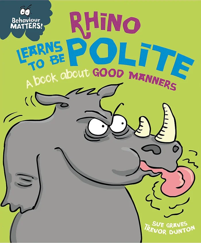 Rhino Learns to be Polite - A book about good manners, anglická kniha