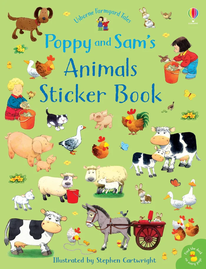 Poppy and Sam's Animal Sticker Book, nálepkový zošit