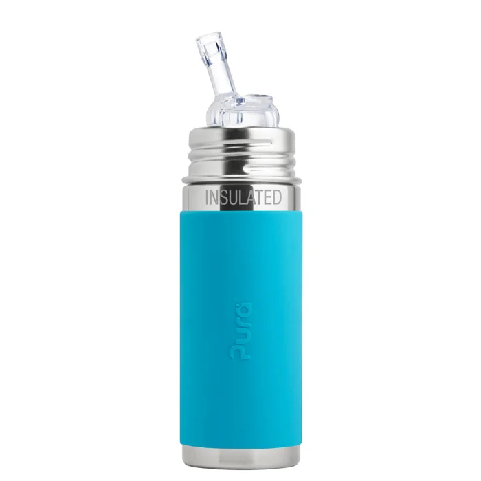 Pura® TERMO fľaša so slamkou 260ml (aqua), antikorová termofľaša