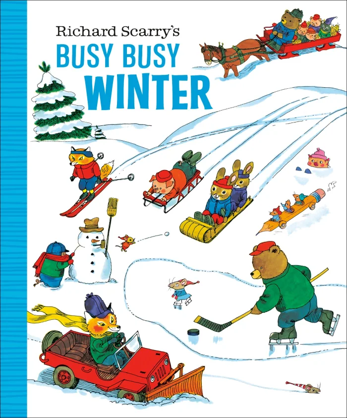 Richard Scarry's Busy Busy Winter, anglická kniha - leporelo