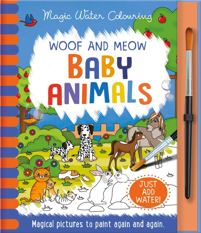 Woof and Meow - Baby Animals, omaľovánka