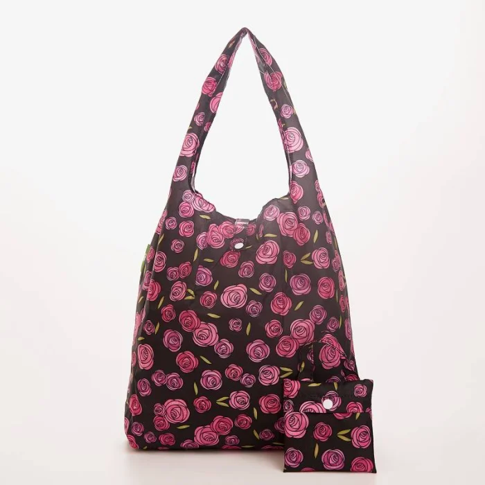 Black Mackintosh Rose A35 - Foldable Shopper, skladacia nákupná taška