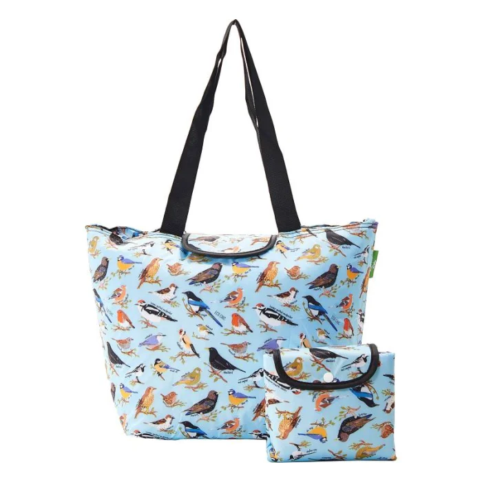 Blue Wild Birds E08 - Foldable Large Cool Bag, veľká skladacia termotaška