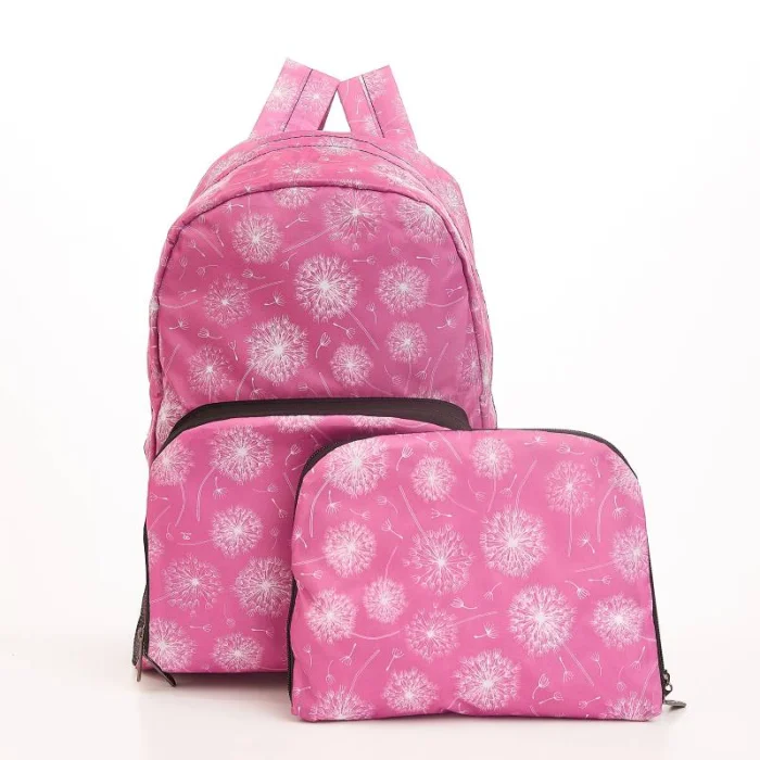 Dusty Pink Dandelion B33 - Foldable Backpack, skladací ruksačik
