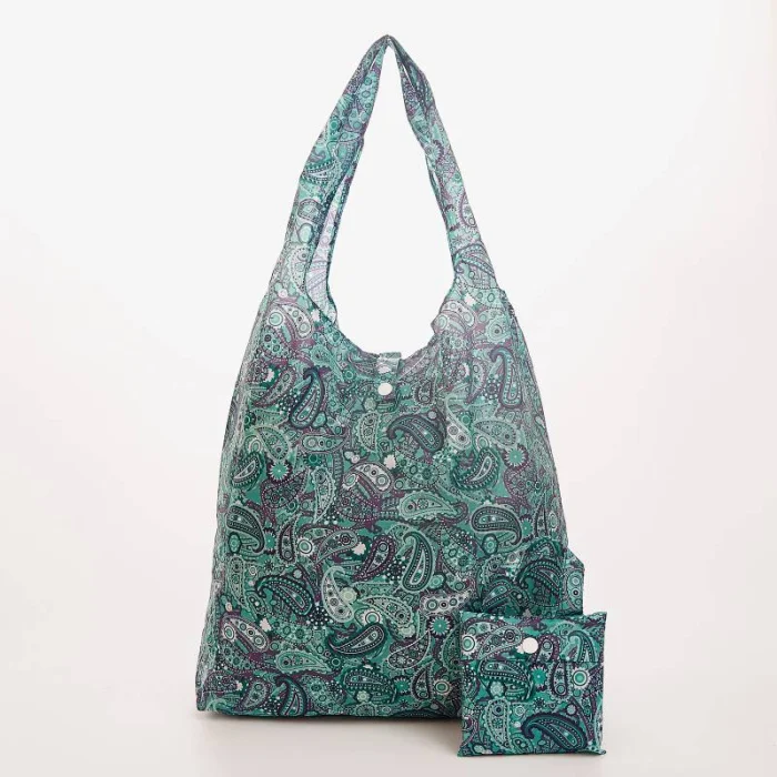 Green Paisley A39 - Foldable Shopper, skladacia nákupná taška