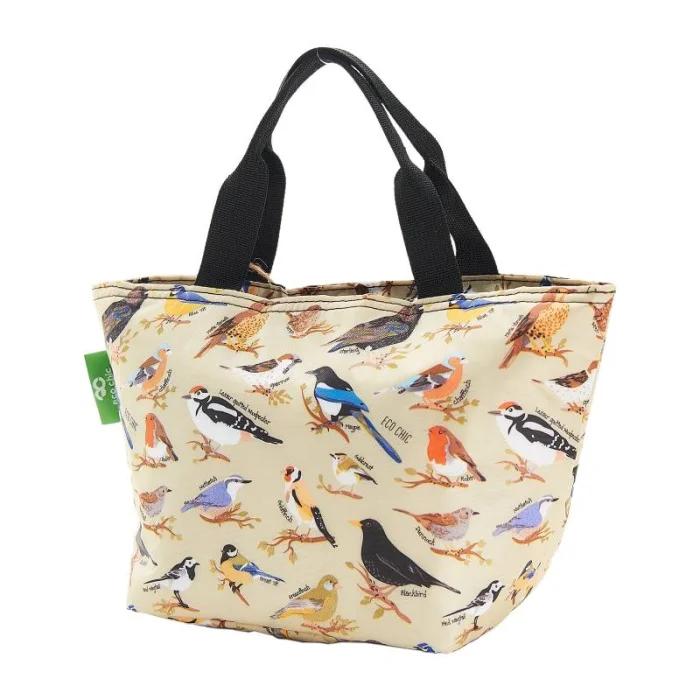 Green Wild Birds - Foldable Lunch Bag, skladacia termotaška