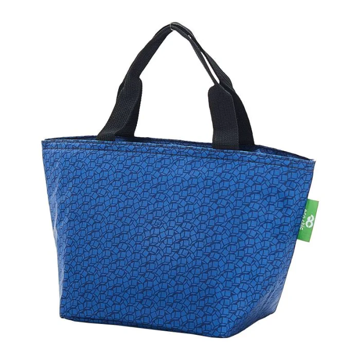 Navy Disrupted Cubes - Foldable Lunch Bag, skladacia termotaška