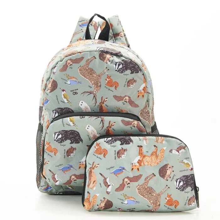 Olive Woodland G01 - Foldable Mini Backpack, skladací mini ruksačik