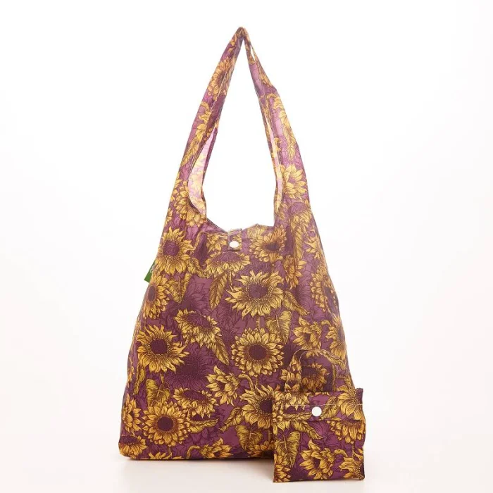 Purple Sunflower A37 - Foldable Shopper, skladacia nákupná taška