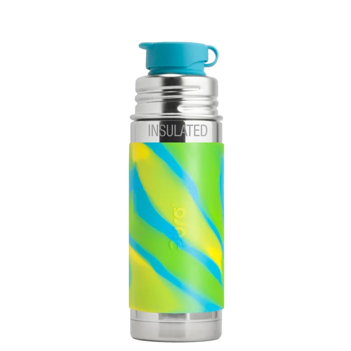 Pura® TERMO fľaša so športovým uzáverom 260ml (modro-zelená), antikorová termofľaša