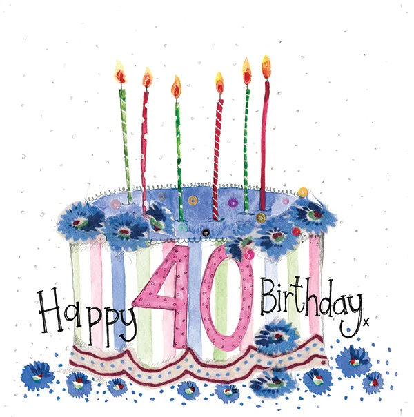40 Year Old Cake Birthday (S206), prianie