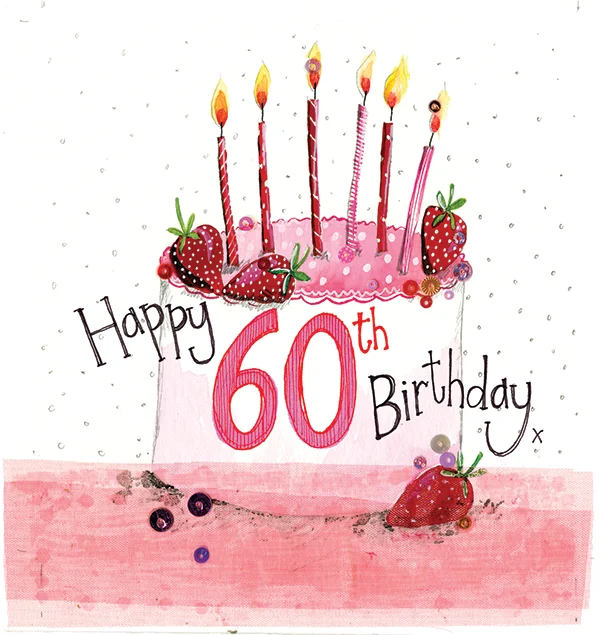 60 Year Old Cake Birthday (S208), prianie