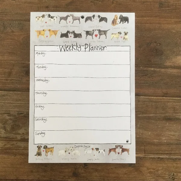 Delightful Dogs Weekly Planner (WP01), plánovač