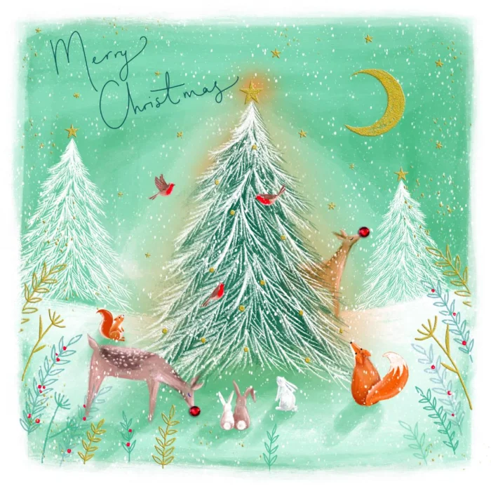 Merry Christmas/Christmas Tree & Animals (XLIGHT18), prianie