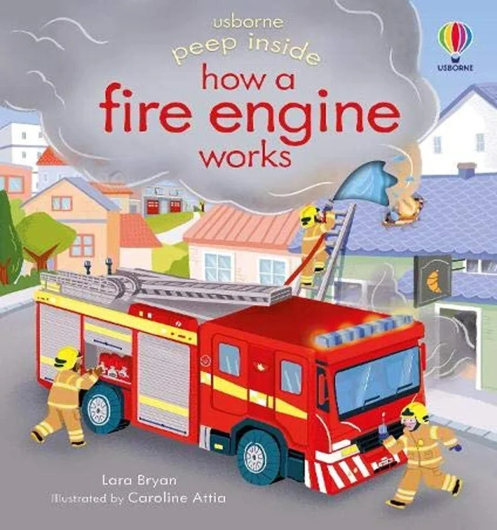 Peep Inside how a Fire Engine works, anglická kniha - leporelo